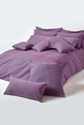 Homescapes Egyptian Cotton Housewife Body Pillowcase 200 TC in Grape - thumbnail 5