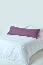 Homescapes Egyptian Cotton Housewife Body Pillowcase 200 TC in Grape - thumbnail 2