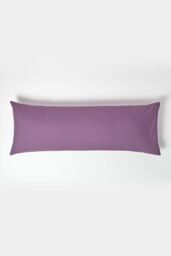 Homescapes Egyptian Cotton Housewife Body Pillowcase 200 TC in Grape - thumbnail 1