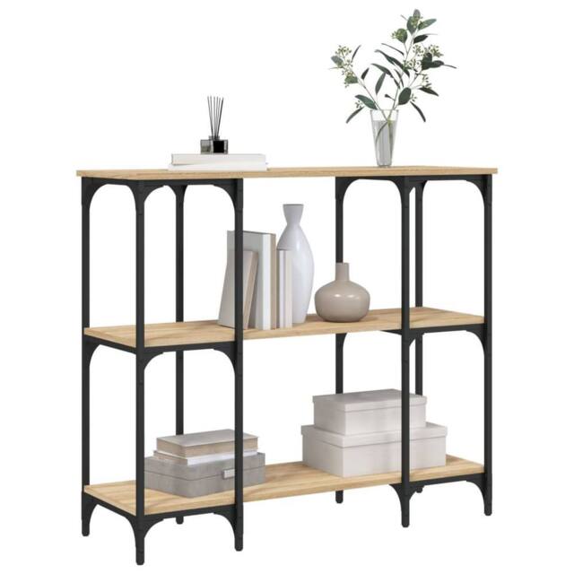 Berkfield Home Decorative Console Table Sonoma Oak 102x35x90 cm Engineered Wood in Brown - Size: 102 x 35 x 90 cm - image 1