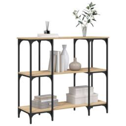 Berkfield Home Decorative Console Table Sonoma Oak 102x35x90 cm Engineered Wood in Brown - Size: 102 x 35 x 90 cm - thumbnail 1