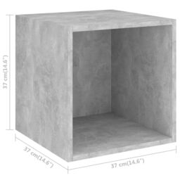Berkfield Home 2 Piece TV Cabinet Set Concrete Grey Engineered Wood - thumbnail 6