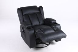 SquareBoxx Constantine 10-in-1 Massage Armchair Recliner in Black - thumbnail 7