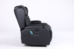 SquareBoxx Constantine 10-in-1 Massage Armchair Recliner in Black - thumbnail 8