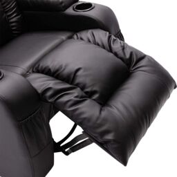 SquareBoxx Constantine 10-in-1 Massage Armchair Recliner in Black - thumbnail 5