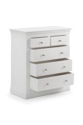 Julian Bowen Clermont 5 Drawer Chest (3+2) in White - thumbnail 5