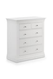 Julian Bowen Clermont 5 Drawer Chest (3+2) in White - thumbnail 4