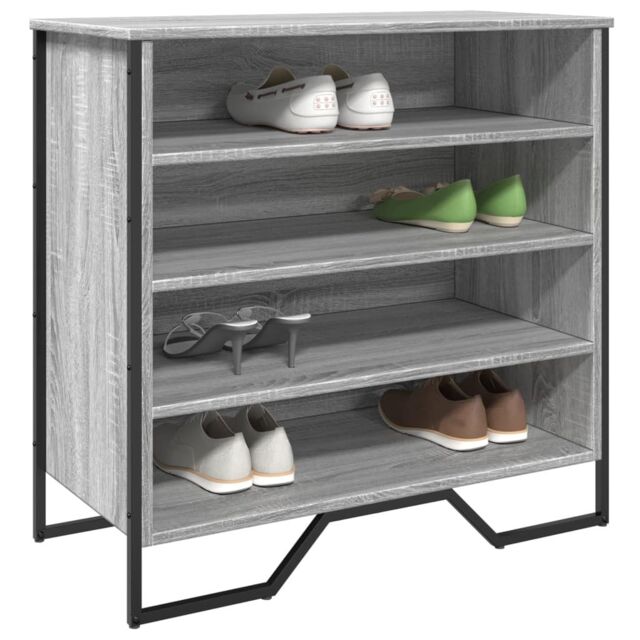 Berkfield Home Shoe Cabinet Grey Sonoma 80x38x78 cm Engineered Wood - Size: 80 x 38 x 78 cm - image 1