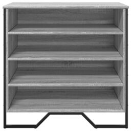 Berkfield Home Shoe Cabinet Grey Sonoma 80x38x78 cm Engineered Wood - Size: 80 x 38 x 78 cm - thumbnail 4