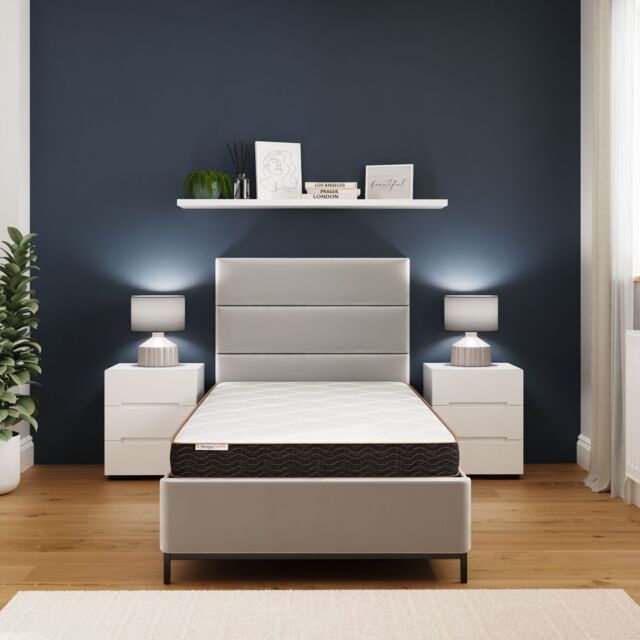 GFW SleepyCastle Rolled Pocket Sprung Mattress In A Box - Size: Single - image 1