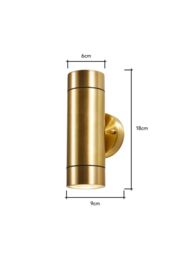 BHS Lighting Bruce Outdoor Wall Light in Gold - thumbnail 5