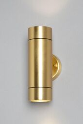 BHS Lighting Bruce Outdoor Wall Light in Gold - thumbnail 1