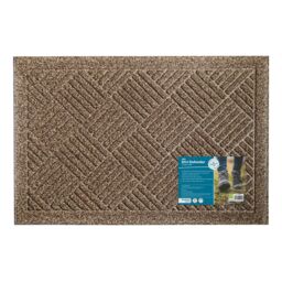 JVL Dirt Defender Scraper Doormat 40x60cm Square Beige - Size: 40 cm x 60 cm - thumbnail 1
