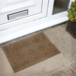 JVL Dirt Defender Scraper Doormat 40x60cm Square Beige - Size: 40 cm x 60 cm - thumbnail 4