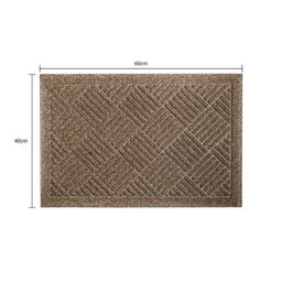 JVL Dirt Defender Scraper Doormat 40x60cm Square Beige - Size: 40 cm x 60 cm - thumbnail 5