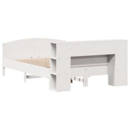 Berkfield Home Bookcase Bed without Mattress White 140x200cm Solid Wood Pine - Size: 140x200 cm - thumbnail 6