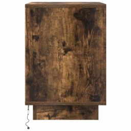 Berkfield Home Bedside Cabinets with LED Lights¬†2 pcs Smoked Oak 38x34x50 cm - Size: 38 x 34 x 50 cm - thumbnail 9
