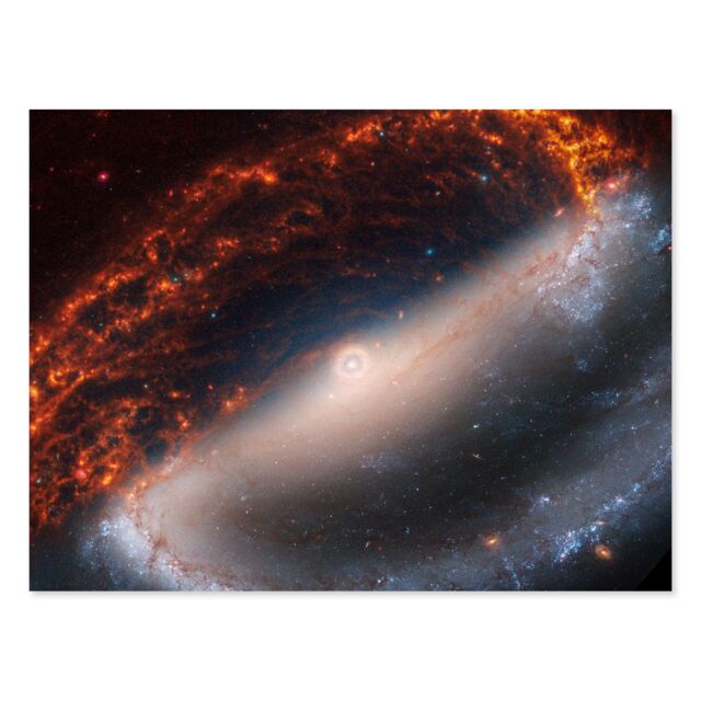 "Artery8 NASA Hubble James Webb Telescope Spiral Galaxy NGC 1300 Wall Art Print - Size: W18"" x H24""" - image 1