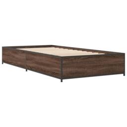 Berkfield Home Durable Bed Frame without Mattress Brown Oak 90x190 cm Single - thumbnail 6