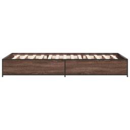Berkfield Home Durable Bed Frame without Mattress Brown Oak 90x190 cm Single - thumbnail 5