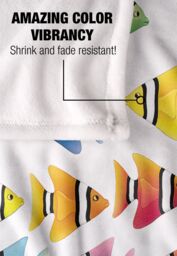 JQ Licensing Royce Mcclure Zig Zag Tropical Fish Silky Touch Super Soft Throw Blanket 152 X 127 cm in White - thumbnail 4