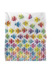 JQ Licensing Royce Mcclure Zig Zag Tropical Fish Silky Touch Super Soft Throw Blanket 152 X 127 cm in White - thumbnail 1