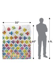 JQ Licensing Royce Mcclure Zig Zag Tropical Fish Silky Touch Super Soft Throw Blanket 152 X 127 cm in White - thumbnail 5