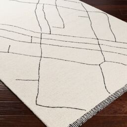 Livabliss Arsenal-Hand Tufted Cream Black Wool Global Living Dining Bedroom Rug - Size: 150 cm x 230 cm - thumbnail 6
