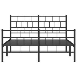 Berkfield Home Metal Bed Frame with Headboard & Footboard Black 140x200 cm - thumbnail 5
