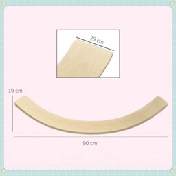 AIYAPLAY Kids Wooden Balance Board for Children, for 3-8 Years Old in Natural - thumbnail 3