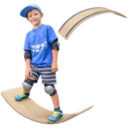 AIYAPLAY Kids Wooden Balance Board for Children, for 3-8 Years Old in Natural - thumbnail 2