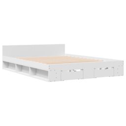Berkfield Home Bed Frame with Drawers without Mattress White 140x200 cm - thumbnail 3