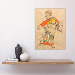 "Artery8 Anton Peschka Jr Portrait of a Child Schiele Wall Art Poster Print in Beige - Size: W18"" x H24""" - thumbnail 4