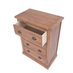 Cabinet Bits Tirolo 4 Drawer Chest of Drawers Brass Cup Handle in Brown - thumbnail 4
