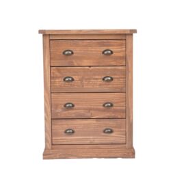 Cabinet Bits Tirolo 4 Drawer Chest of Drawers Brass Cup Handle in Brown - thumbnail 2