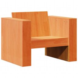 Berkfield Home Garden Sofa Wax Brown 79x60x62 cm Solid Wood Pine - Size: 79 x 60 x 62 cm - thumbnail 2