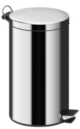 Orsina 20L Kitchen Pedal Bin, Stainless Steel Pedal Waste Bin With Inner Bucket, Hands-Free Foot Pedal Dustbin in Silver