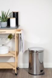 Orsina 20L Kitchen Pedal Bin, Stainless Steel Pedal Waste Bin With Inner Bucket, Hands-Free Foot Pedal Dustbin in Silver - thumbnail 2