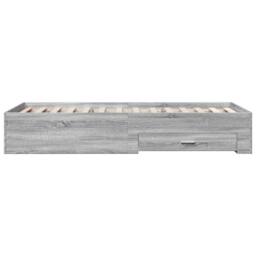 Berkfield Home Modern Bed Frame with Drawers without Mattress Grey Sonoma 90x190 - Size: Single - thumbnail 5