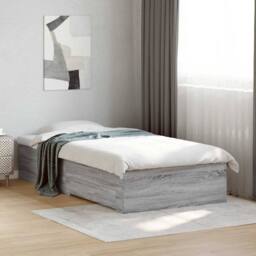 Berkfield Home Modern Bed Frame with Drawers without Mattress Grey Sonoma 90x190 - Size: Single - thumbnail 2