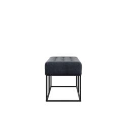 Wyld Haus Cavan Upholstered Diamond Bench Steel Grey Chenille - thumbnail 4
