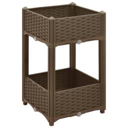 Berkfield Home Raised Bed 40x40x71 cm Polypropylene in Brown - Size: 40 x 40 x 71 cm - thumbnail 2