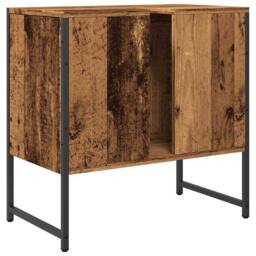 Berkfield Home Bathroom Sink Cabinet Old Wood 60x33x60 cm Engineered Wood in Brown - Size: 60 x 33 x 60 cm - thumbnail 7