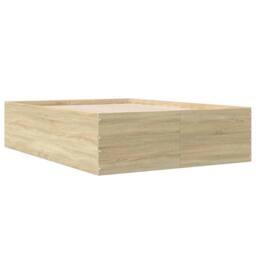 Berkfield Home Bed Frame without Mattress Sonoma Oak 120x200 cm in Natural - Size: Small Double - thumbnail 6