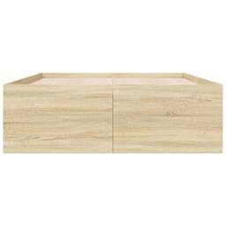 Berkfield Home Bed Frame without Mattress Sonoma Oak 120x200 cm in Natural - Size: Small Double - thumbnail 4