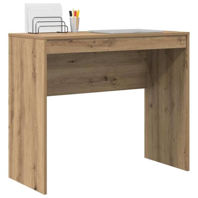 Berkfield Home Elegant Writing Desk Artisan oak Particle board Medium Durable in Brown - image 1
