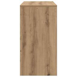 Berkfield Home Elegant Writing Desk Artisan oak Particle board Medium Durable in Brown - thumbnail 6