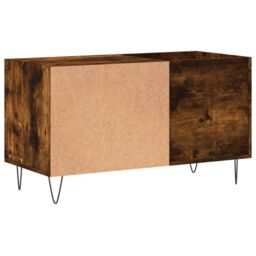 Berkfield Home Record Cabinet Smoked Oak 85x38x48 cm Engineered Wood in Brown - Size: 85 x 38 x 48 cm - thumbnail 6