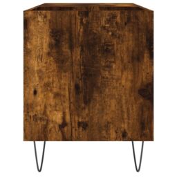 Berkfield Home Record Cabinet Smoked Oak 85x38x48 cm Engineered Wood in Brown - Size: 85 x 38 x 48 cm - thumbnail 5