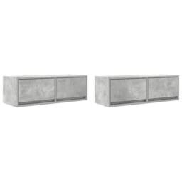 Berkfield Home TV Cabinets 2 pcs Concrete Grey 80x31x25.5 cm Engineered Wood - thumbnail 3